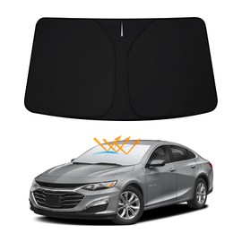 D-Lumina Winshield - Parasol para Chevy Malibu 2016 2017 2018 2019 2020 2021 2022 2023 2024, protector solar frontal plegable bloquea los rayos UV, parasol para ventana, accesorio interior