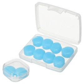 YELARXI Silicone Earplugs, 27 Db Noise Cancelling Sleeping Ear Plugs Soft Reusable Moldable with Case for Swimming Travel Snoring Concerts Airplane Shooting Range (10 Pack, Blue)