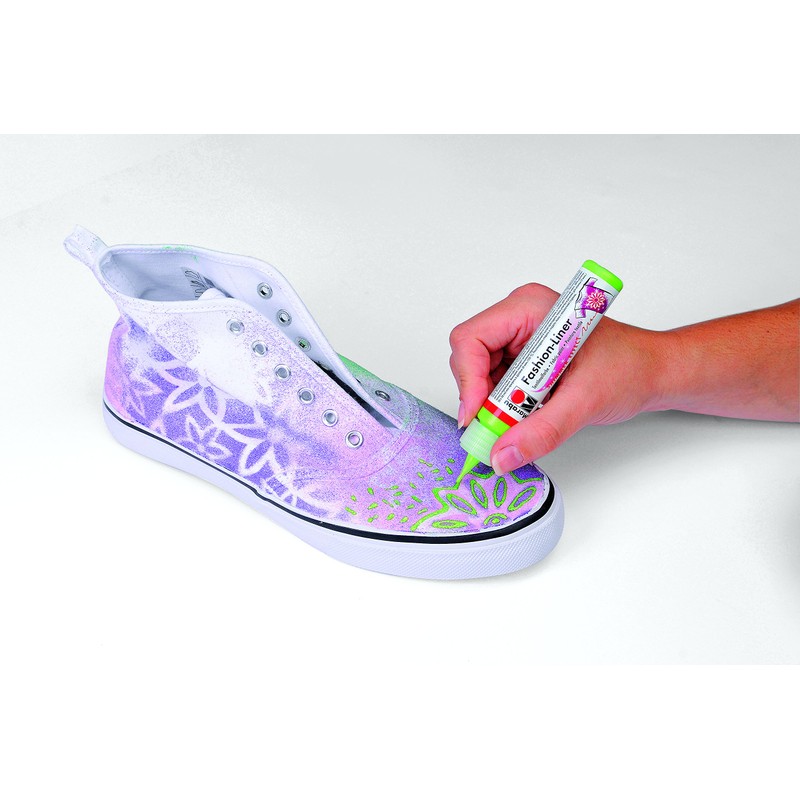 Marabu 25 ml Fashion Liner Shimmer, Silver