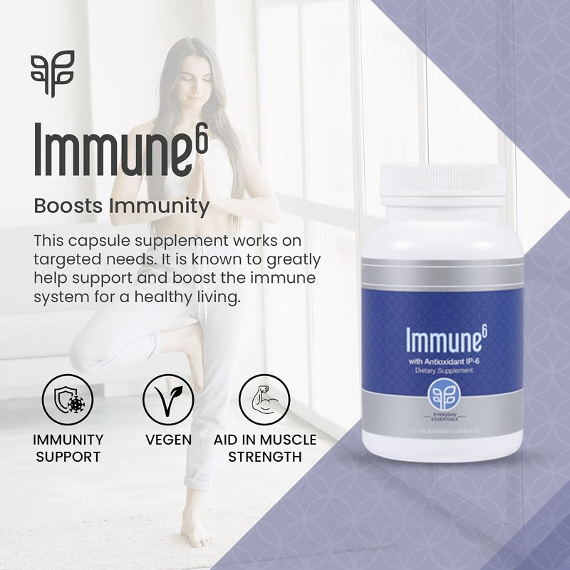 PURE Immune6 120 Capsules - Immune Support Supplement with Antioxidant