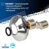 tecuro Threaded Rosette Conical Design with S-Connector 3/4 x 1/2
