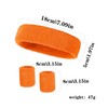 Sweatband Set, 15 Pieces Neon Headband and Sweatband Set, 5