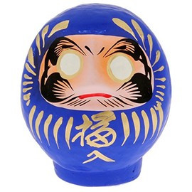 Kotobuki Achievement Daruma Collectible Figurine, Small, Blue