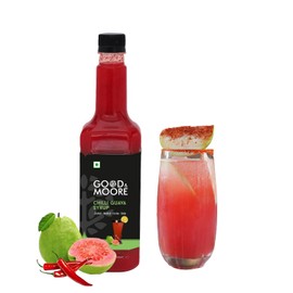 GOOD&MOORE Chilli Guava Syrup 25.36 fl.oz/750ml | For Cocktail, Mocktail, Sodas, Beverages and more | Concentrated Syrup | Cocktail Mixer | Ready to mix | Sweet and Spicy | Premium Syrup | Perfect for gifting at Diwali, Thanksgiving and Christmas | Festi