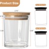 CONNOO 15 Pack 7 OZ Clear Candle Jars with Bamboo