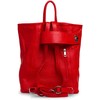 Caspar TL790 Elegant Women's Genuine Leather Backpack - Large, red