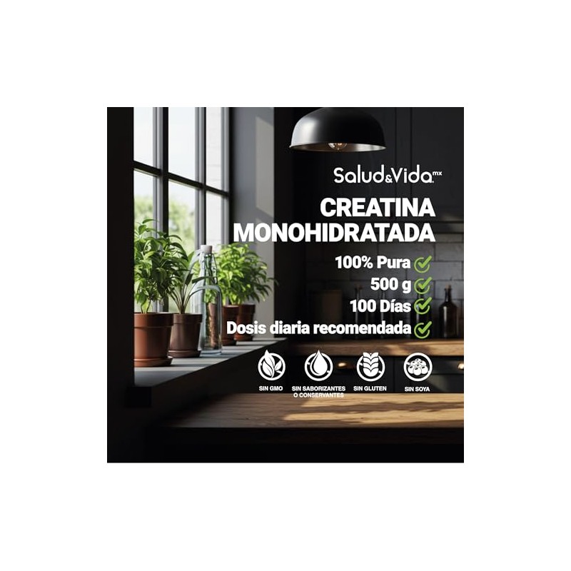 Creatina Monohidratada 100% Pura - 500g - 100 Porciones -