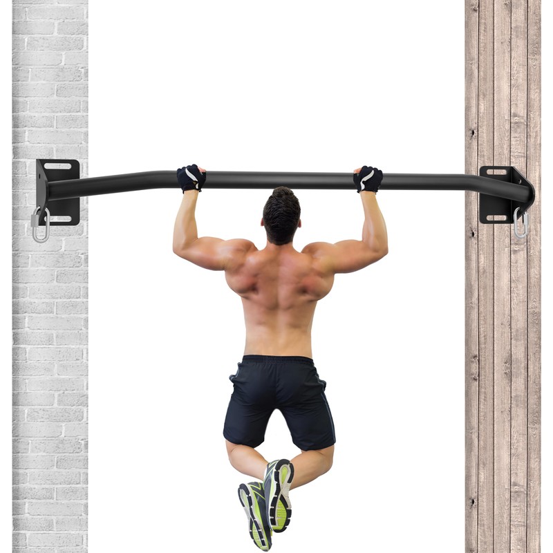 HWOOUSA Pull Up Bar Wall Mounted-Heavy Duty Joist Mounted Pull