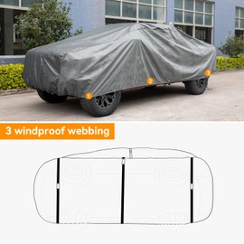 XCAR Ultra Light Waterproof Truck Car Cover for Automobiles All Weather Protection, Windproof & Breathable, Fits Cars Up to 232"