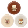 Portable hand mirror circular folding mini hand mirror ODM-MIRROR02 - Beige / 휴대용손거울 원형 접이식 미니손거울 ODM-MIRROR02 - 베이지