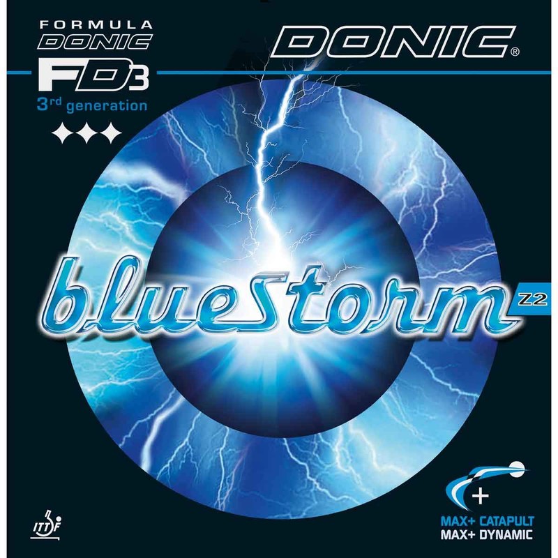 DONIC Belag Bluestorm Z2, options 2,3 mm, black
