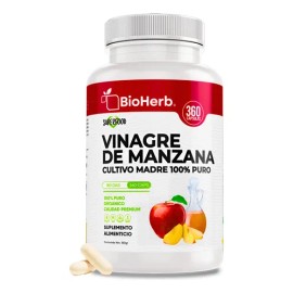 Vinagre De Manzana Cultivo Madre 100% Puro 500mg Bioherb