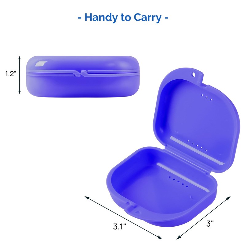 JMU Retainer Case with Vent Holes, Mouth Guard Case Dental