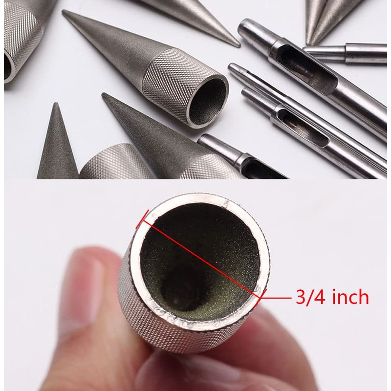 Emery Round Hole Punch Edge Sharpener Handmade DIY Leather Manual