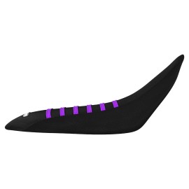 Yamaha Raptor 700 700R Gripper Seat Cover 2006-2024 ALL BLACK / PURPLE RIBS #193