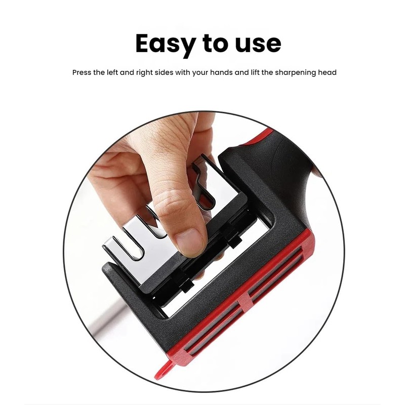 4-in-1 Kitchen Knife Sharpener, Professional Grade with Tungsten Steel and