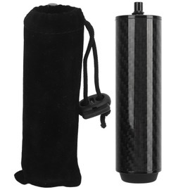 Pool Cue Extension Carbon Fiber Tube Professional Billiard Cue Extender with Bumper Black 4 Inch