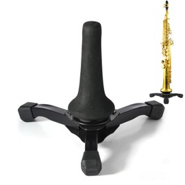 Portable Tripod Stand with Protective Pad for Woodwind Instruments, Brass Instruments Foldable Anti-Slip Sturdy Holder Trumpet Clarinet Flute Oboe