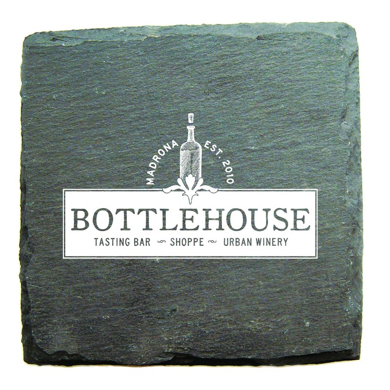Twine True Fabrication Square Slate Coasters, 4"