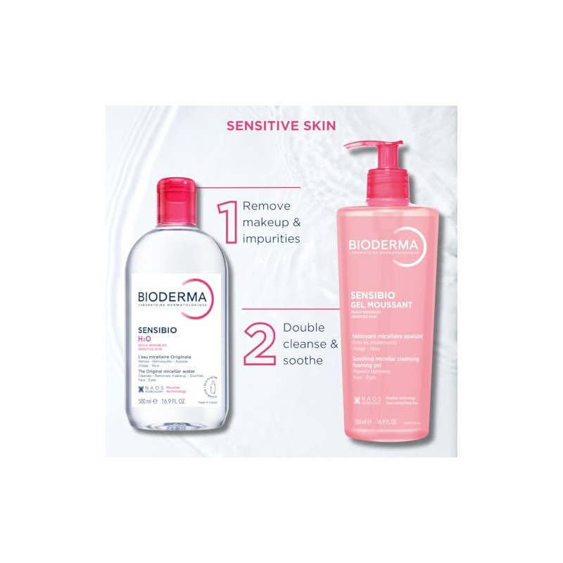 Bioderma Sensibio H2o - Micelle Solution 500ml - Reverse Pump,