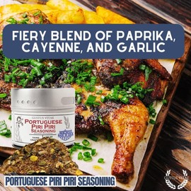 Portuguese Piri Piri Fire Seasoning | Gourmet Spice Blend | Non GMO, All Natural | Handmade in Small Batches in USA | Artisanal Seasoning Mix | Magnetic Tin | GLP-1 Friendly | Sustainably Sourced Rub | Ultra Premium | Gustus Vitae | #790