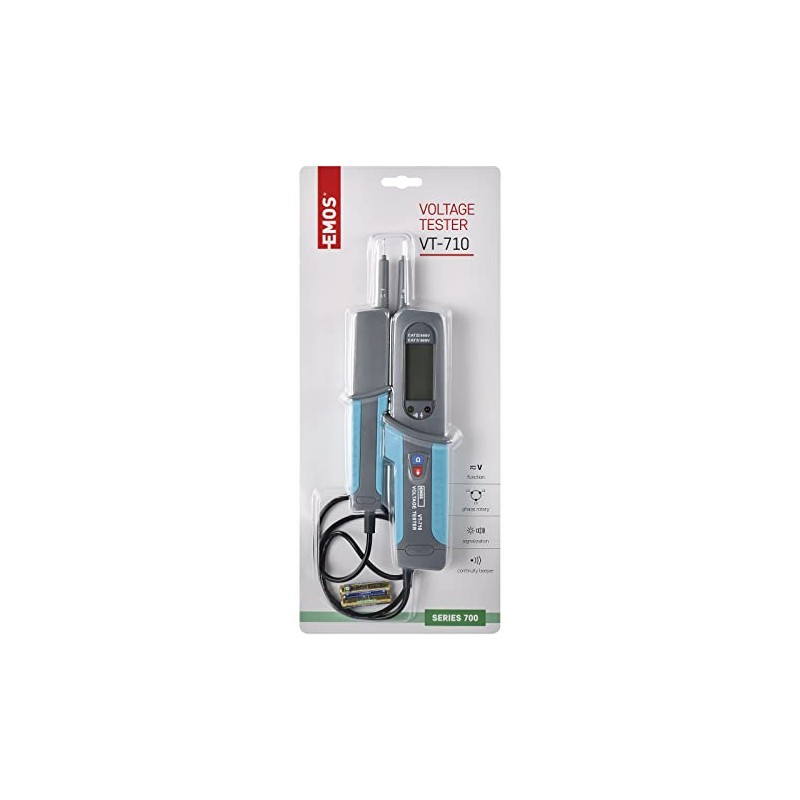 EMOS Voltage Tester and Phase Tester CAT IV 600 V,