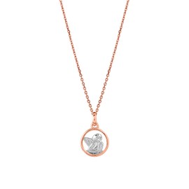XENOX Power Tower XS3500RK Women's Necklace and Angel Pendant Rose Gold 925 Sterling Silver, Rose Gold