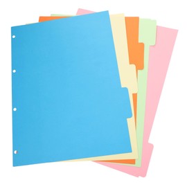 Gadpiparty Colorful A4 Binder Page Dividers 10pcs Set Sturdy Index Tab Dividers for Organizing Notebooks for Office School and Home Use