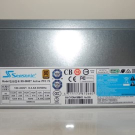 Seasonic Power Supply SS-500ET Bronze 80+ ATX 500W/PFC/+12Vx2/SATAx2/RoHS 12cm Bulk Electronic Consumer Electronics