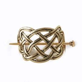 JORCEDI 2 Pcs Women Girl Viking Celtic Knots Clips Hairpin Hair Stick Accessories For Christmas Wedding Birthday Party Daily Use (Gold)