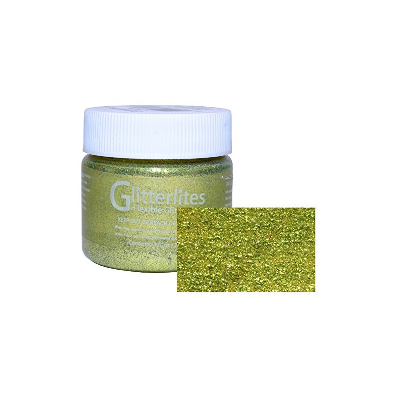Angelus Glitterlites Flexible Glittercoat 29.6ml Bottle - Limelite