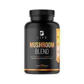 Mezcla de Hongos Adaptogenos. 180 Cápsulas con 1500 mg por porción. Melena de León, Reishi, Cordyceps, Chaga, Cola de Pavo. Ingredientes naturales. Mu