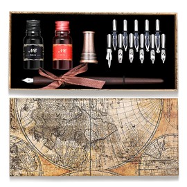NC Calligraphy Pen Set, with Calligraphy Pen and Pen Nib,Ink, Calligraphy Pens for Beginners Vintage Pen Set, Calligraphy Pen Set Used for Artistic Writing, Signing, and Writing Lette(2 colors)