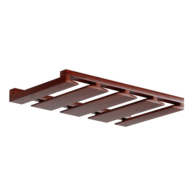 Rustic State Eze 4 Sectional Under Cabinet Mount Wood Stemware