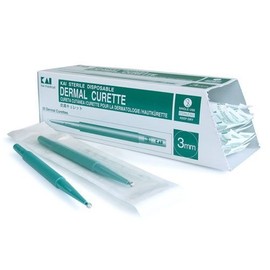 Kai MK403 3.0mm Diameter Sterile Single Use Curette (Pack of 20)