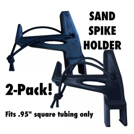 Anglers 3D Outpost Surf Fishing Sand Spike Holder For Beach Carts .95" Square Tube For Fish N Mate