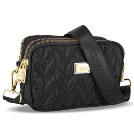 Bolsa Crossbody Mano Mujer Bolsa Bandolera Casual Antirrobo Viaje Bolsa Cruzada para Mujer Multi Pochette Bolsas Hombro con Correa Hombro Ajustable y Bolsillo con Cierre