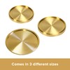 Heavy Brass Coasters for Drinks (6-Pack) - Solid Bronze Gold