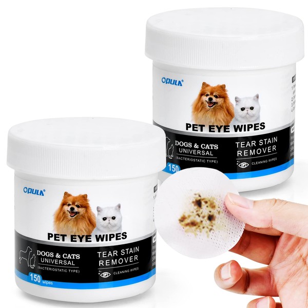 OPULA Dog Eye Wipes,Cat Dog Eye Cleaner,Pet Tear Stain Remover