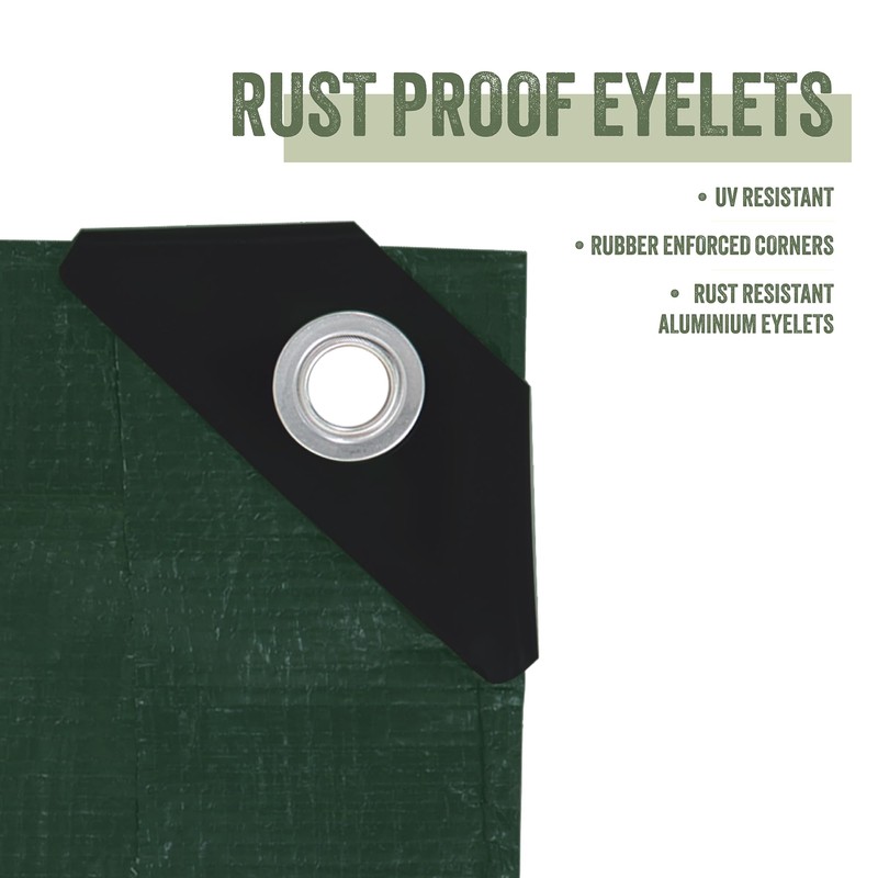 Milestone Camping-Bodenplane - Grün, 2 x 3 m