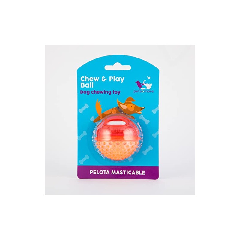 PETS&MORE | Pelota Masticable para Perros | Juguete Mordedor Chillón