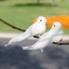 12Pcs Artificial White Birds with Claw Simulation Foam Birds Adornment