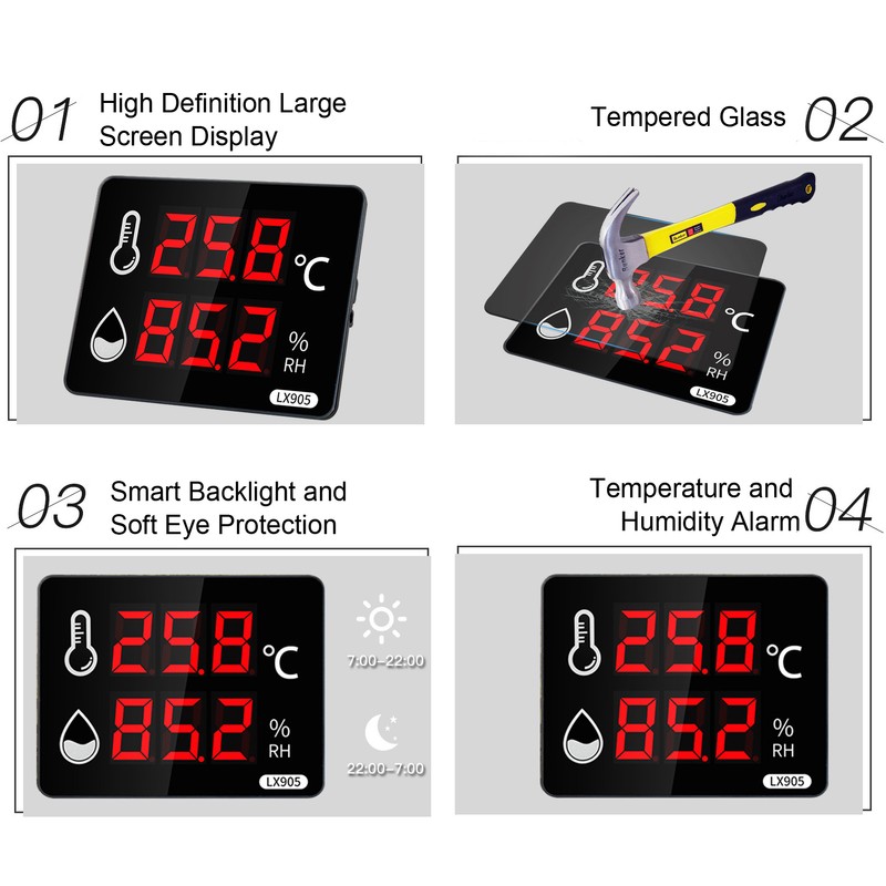 Thermometer Hygrometer Temperature Humidity Meter for Home Industry
