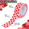 Whaline 109 Yard Valentine's Day Packing Tape Pink Red Love