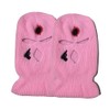 2 Pieces 3-Hole Knitted Ski Mask Embroidery Full Face Cover