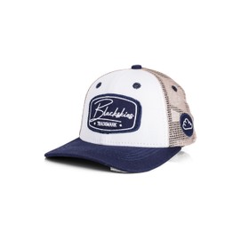 Blackskies® Race Baseball Cap for Children, Adjustable Kids Baseball Cap for Boys and Girls, Stylish Cap, Cool Hat, Birth, Christening, Peaked Cap, White-dark blue-sand