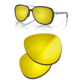 Prizo ORL Anti-Reflective Polarized Replacement Lenses for Oakley Split Time Sunglasses OO4129 (24K Gold)