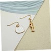 Beavorty 1 Pair Asymmetrical Cat Fish Bone Drop Earrings for