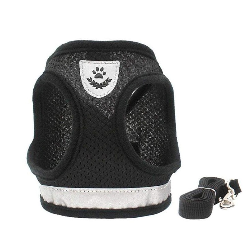FeiLuo Dog Harness and Lead Set, Soft Mesh Padded Harness