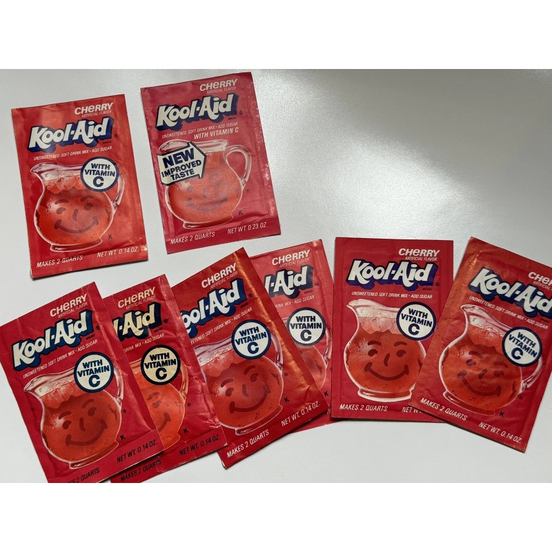 Kool-Aid Vintage 80s Kool-Aid Cherry Flavor Packet NOS